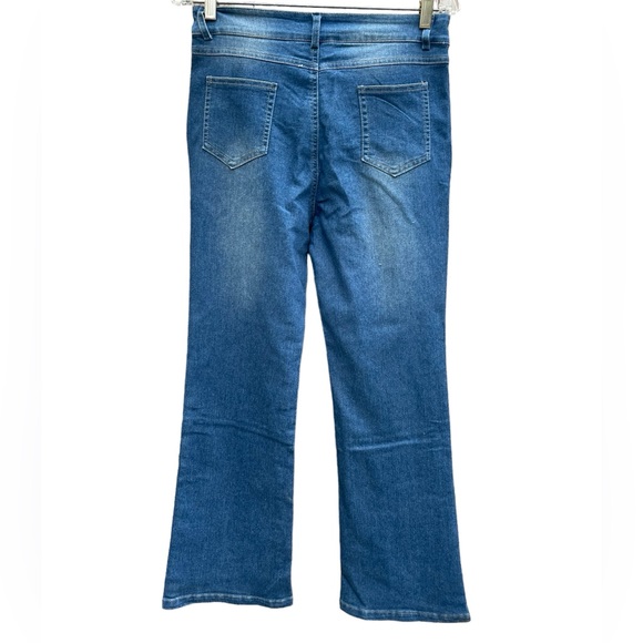 No Brand Lightweight Blue Denim Bootcut High Waist 5 Pocket Jeans Petite Length - Picture 6 of 9